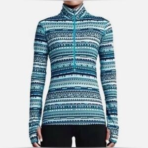 Nike Pro Dri-fit Size XL Women’s Blue Patterned Long Sleeve Top